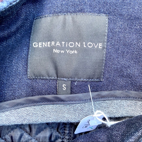 GENERATION LOVE Deep Blue Quilted Zip Moto Jacket - Picture 5 of 8
